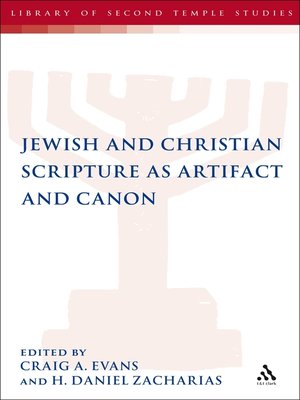 cover image of Jewish and Christian Scripture as Artifact and Canon